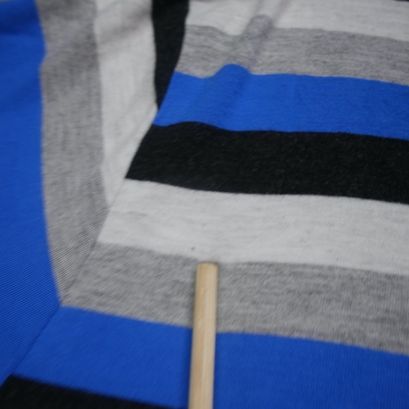 Travis Matthew Mens Large Black Blue Multicolored Stripe Short Sleeve Polo Shirt - Picture 12 of 12